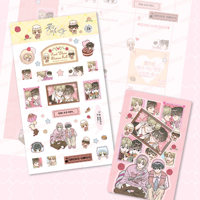 [POND WHERE FLOWERS FALL]Deco Sticker & Photocard Set
