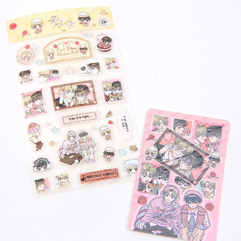 [POND WHERE FLOWERS FALL]Deco Sticker & Photocard Set